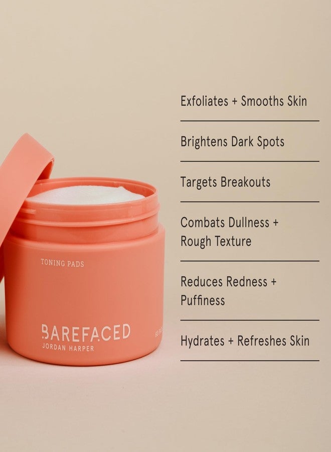 Barefaced Toning Pads (60 count) - Exfoliating Face Pads with 2% Glycolic Acid & Salicylic Acid - Brightens & Cleanses Skin, Clears Pores, Reduces Fine Lines & Wrinkles - Image 2